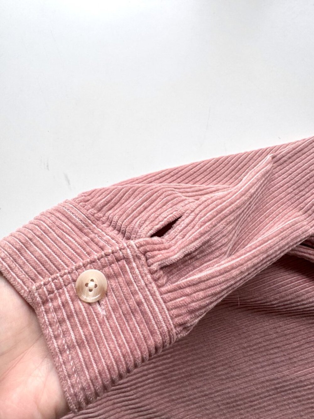 Aritzia GROUP BY BABATON Graydon Dusty Pink Cotton Corduroy Shirt Jacket, Size L - Picture 8 of 15